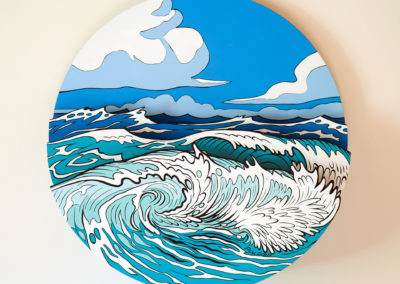 Seascape - 2018 - Vinyl Paint on Wood – Rondo 18“ diameter
