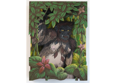 Ape Man - 2011 - Acrylic and Vinyl Paint on Wood - 24 x 18 x 8”